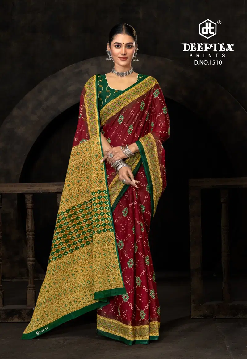 Prime Time Vol 15 By Deeptex Cotton Printed Daily Wear Saree Exporters In India